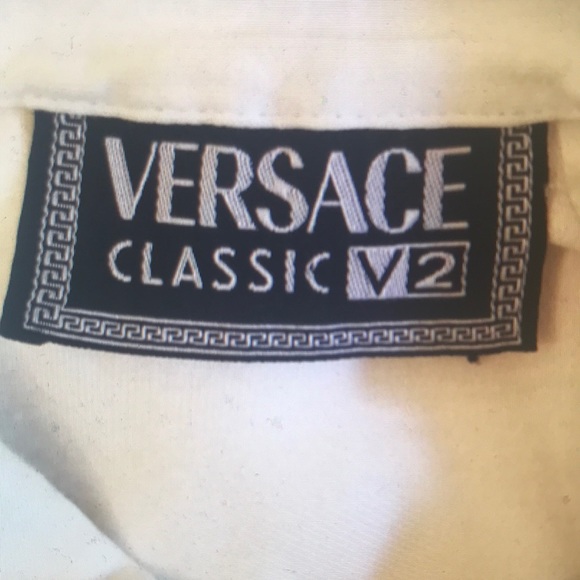 💎Versace Classic V2 Shirt Greek Key Logo Size:M - Picture 7 of 8